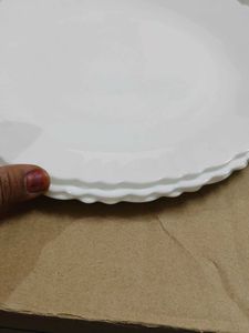 Set of 3 White Dinner Plates