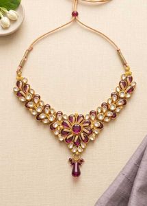 Royal Magenta Kundan Necklace