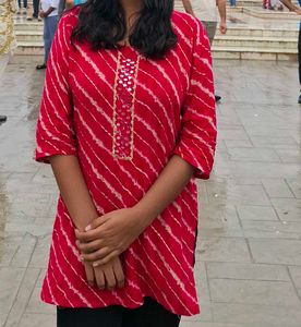 Rose Pink Colour Short Kurti