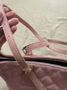 Pink Quilted Handbag