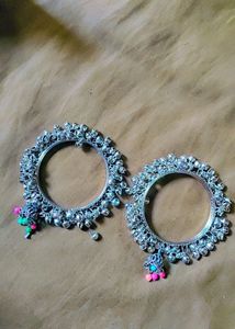 Silver Metal Ghungroo Bangles