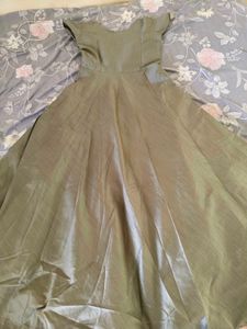 Heavy Work Duppatta and Gown with Cancan