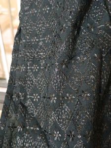 Elegant Black Textured Kurta
