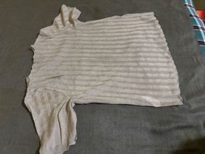 Sheer Striped Short Sleeve Top
