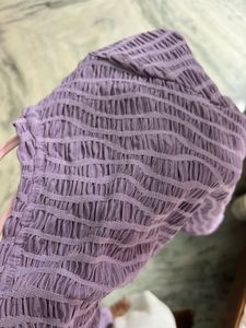 Zudio Purple Smocked Long Sleeve Top