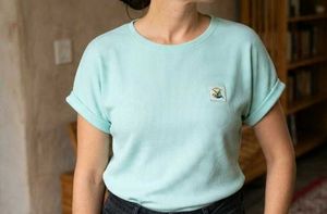 Cyan colour top