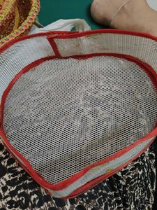 Elegant Red and Silver basket