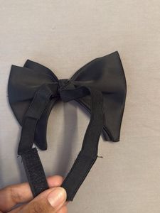 Men's Black Bow Tie Set