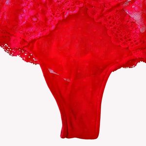 Lace Trim Thong Panty