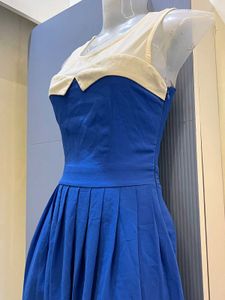 Charming Blue &amp; White A-Line Dress