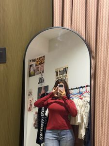 Red Long Sleeve Top