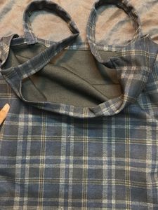 Blue Plaid Tank Top