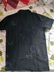Men's Black Graphic Polo T-Shirt
