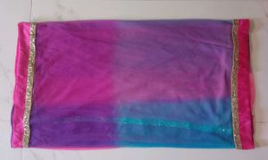 Multicolour Net Saree