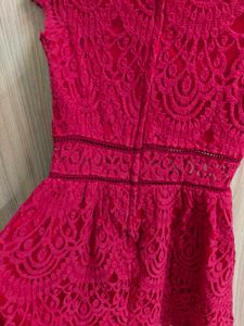 🌹 Stunning H&amp;M Red Lace Party Dress
