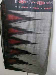 Grey Sambalpuri Orissa Ikat Cotton Saree