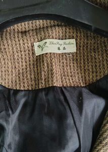 Vintage Double-Breasted Brown Overcoat