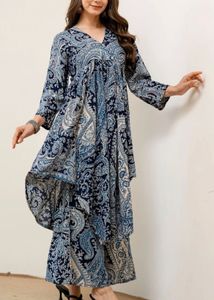 Elegant Blue Paisley Kurta Set