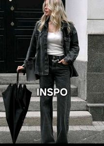 Vintage Black Denim Jacket NEW