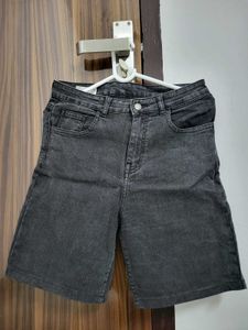 Gray Denim Bermuda Shorts