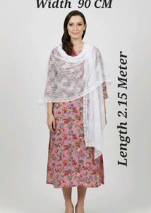 Floral Netted Pattern Dupatta Shawl Large Size