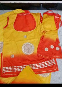 rajputi poshak Yellow orange