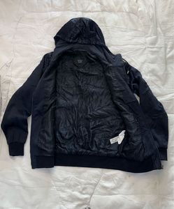 ZARA Men's Navy Blue Hooded Jacket