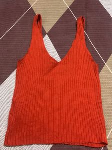 Ribbed V-Neck Tank Top