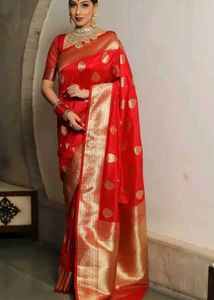 Elegant Red  Silk Saree