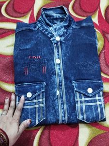Stylish Blue Denim Shirt for Men