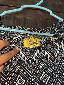 Black &amp; White Tribal Print Skirt
