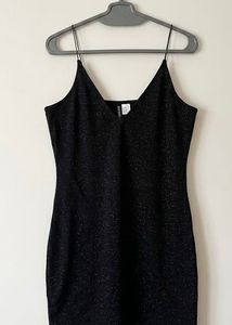 H&amp;M Black Shimmer Mini dress