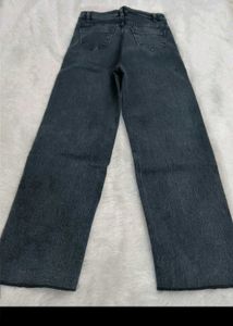 Charcoal black wide leg jeans