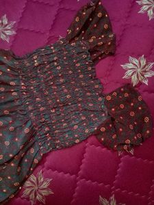 Chic Brown Floral Maxi Dress