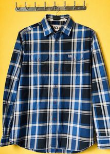 Ucla Men's Plaid Long Sleeve Checked Shirt