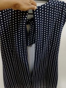Chic Navy Polka Dot Dress