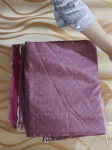 Embellished Purple Saree