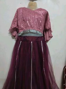 Elegant Lehenga Choli with Sequin Top