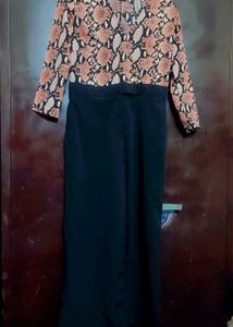 Black Stylish Printed Jumpsuit For 32 Bust