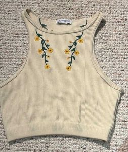 Floral Embroidered Tank Top