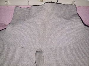 Grey Turtle Neck Pullover Knitted Top