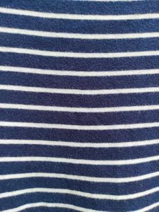 Navy and White Striped 3/4 Sleeve Top