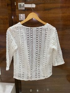 Beautiful White Crochet Shrug