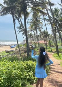 Light Blue Long Sleeve Dress