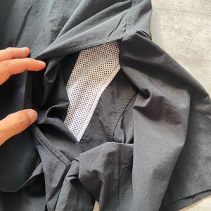 Men's Short Sleeve Black Button-Up Shirt