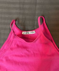 ZARA Hot Pink Halter Neck Bodysuit🐽
