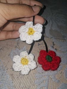 Handmade Red Flower Hair Claw Clip