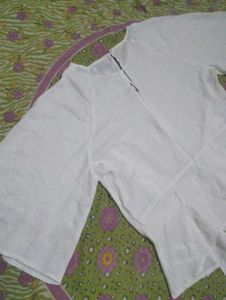 Chic White Blouse with Tie Detail