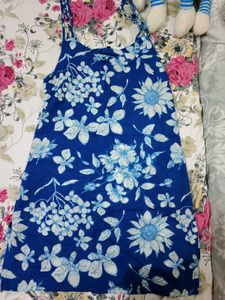 Blue Floral Summer Dress