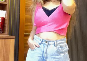 Pink Ribbed Tank Top